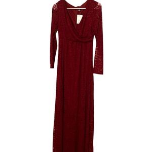 Elegant Red Lace Dress